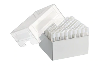 艾本德儲存盒 9 × 9, 可放置 81  個螺旋蓋（凍存）管， 4  –  5  mL，2  件，高 102  mm，4  英寸，聚丙烯材料，可耐受最低 -86  °C，可高溫高壓滅菌，帶蓋子并具有