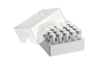 艾本德儲存盒 5 × 5, 可放置 25  個螺旋蓋管，5  mL，2  件，高 76  mm，3  英寸，聚丙烯材料，可耐受最低 -86  °C，可高溫高壓滅菌，帶蓋子并具有數(shù)字字母標(biāo)識