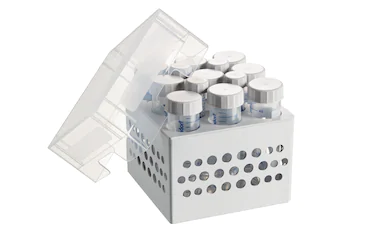 艾本德儲存盒 3 × 3, 可放置 9  個 50  mL 試管和 4  個 15  mL 試管，2  件，高 127  mm，5  英寸，聚丙烯材料，可耐受最低 -86  °C，高溫高壓滅菌，帶蓋子