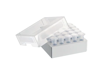 艾本德儲存盒 5 × 5, 可放置 25  個試管，5  mL，4  件，高 64  mm，2.5  英寸，聚丙烯材料，可耐受最低 -86  °C，可高溫高壓滅菌，帶蓋子并具有數(shù)字字母標(biāo)識